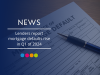 paperwork showing mortgage defaults rise